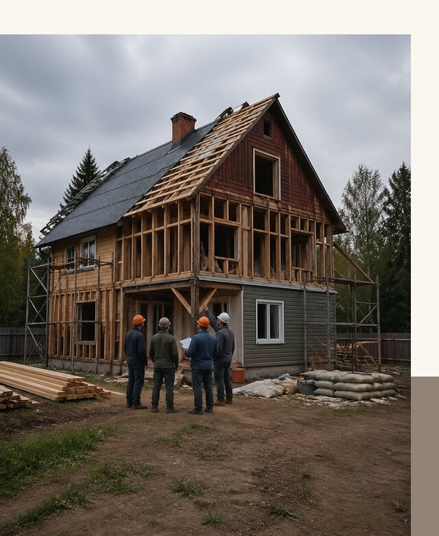 Реконструкция дачного дома в Сланцах под ключ с проектом