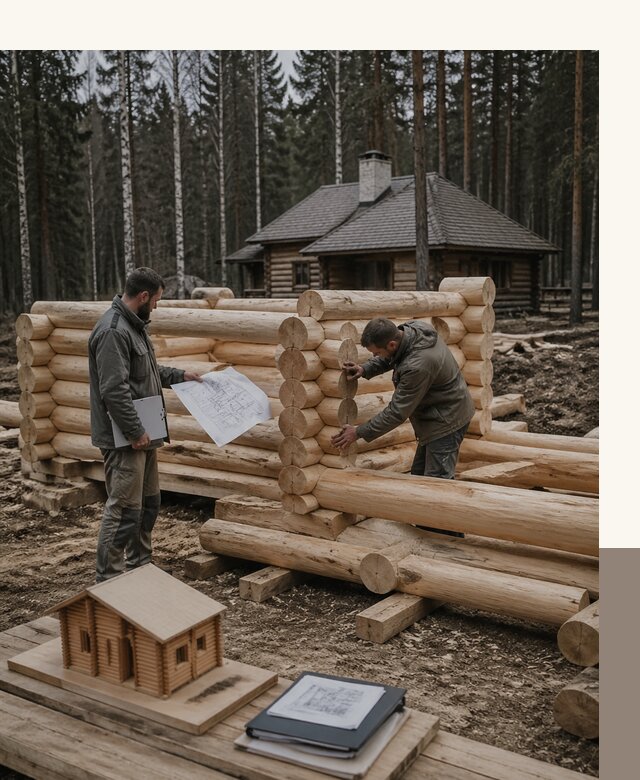 Проектирование и строительство домов из бревна в Сланцах